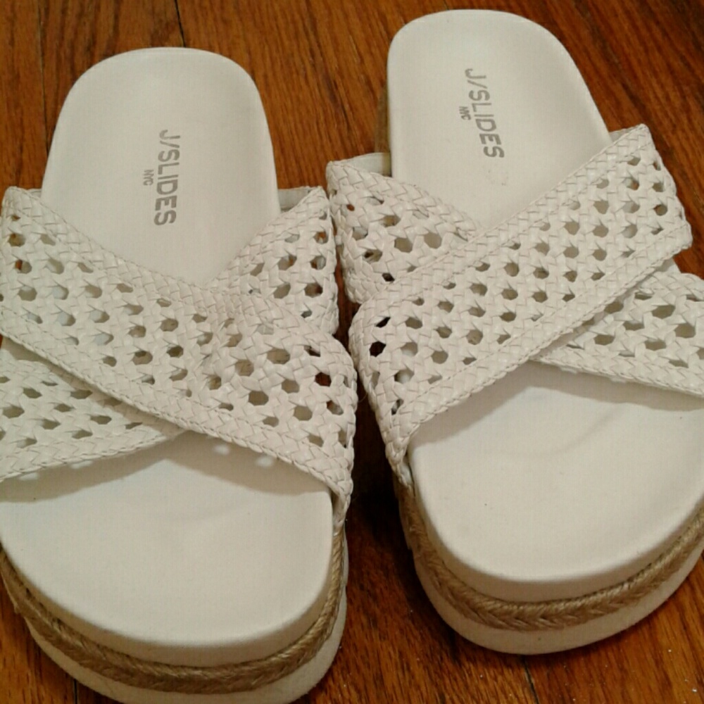 Lou white slide sandal